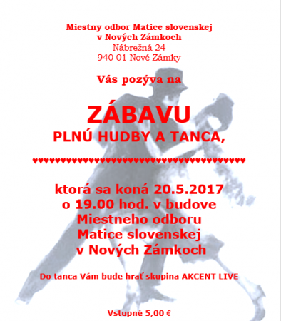 20.5.2017 (so) o 19,00 h